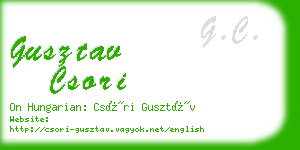 gusztav csori business card